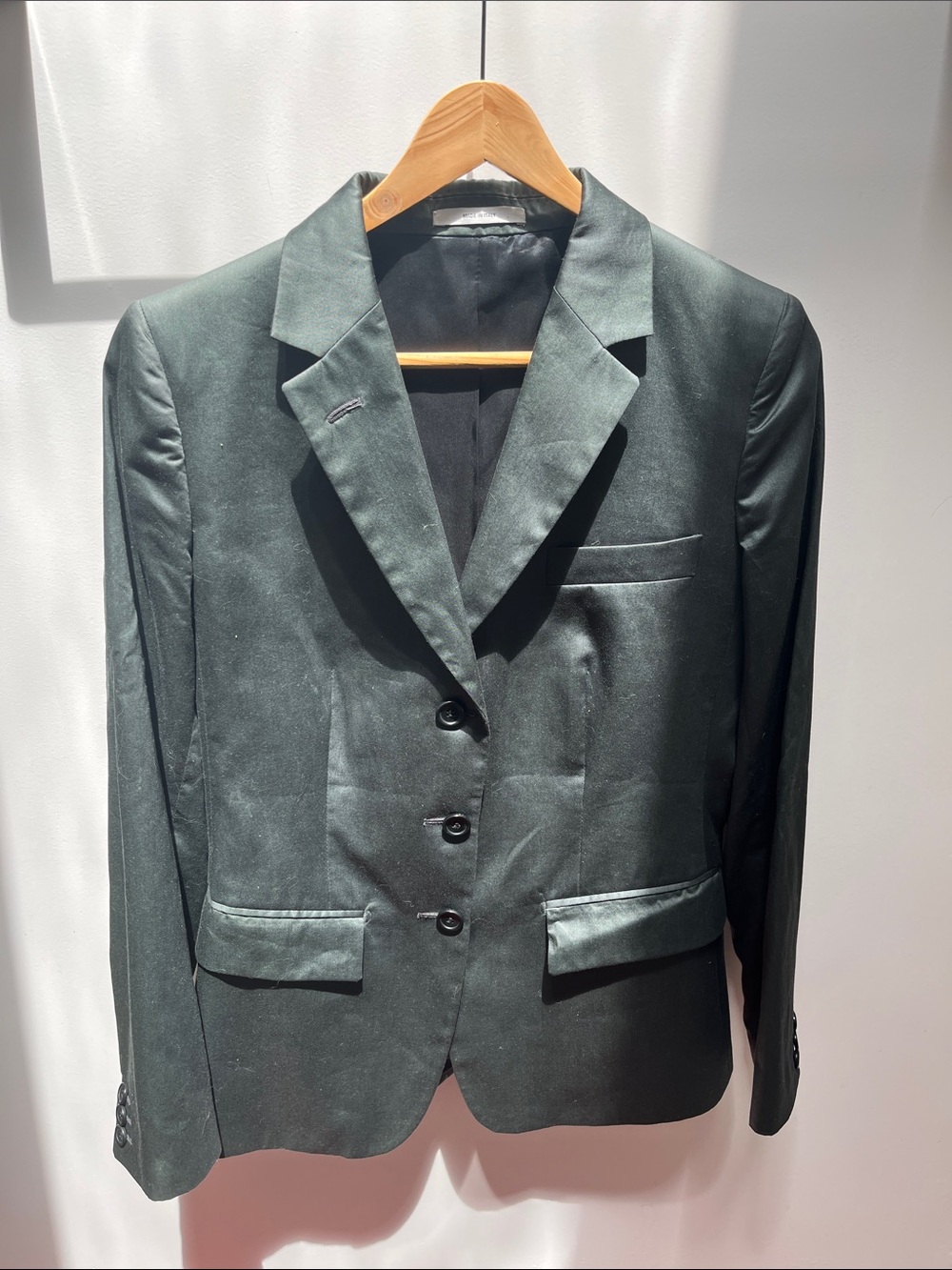 90s Cerruti 1881 Metallic Cotton 2-Piece Slate Gray Tailored Suit